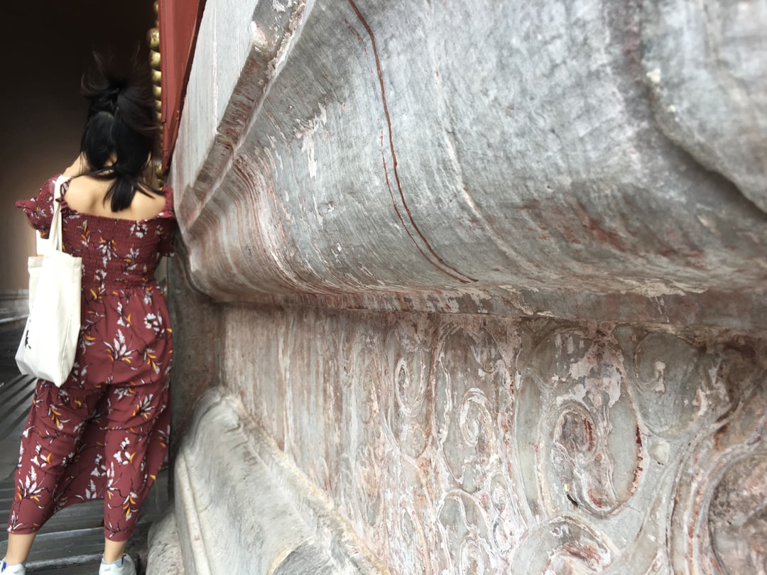 Photo burgundy pants